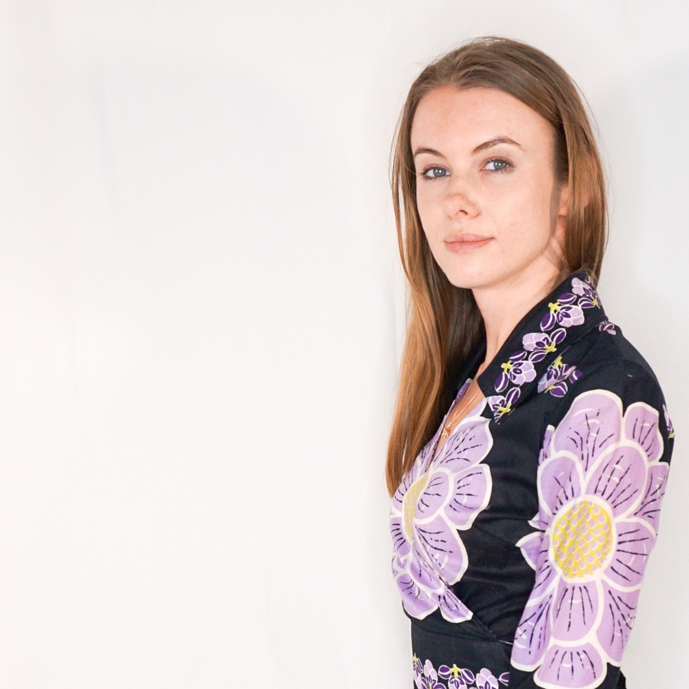 VINTAGE 70s Floral Wrap Top Black Purple S M L - Picture 6 of 7